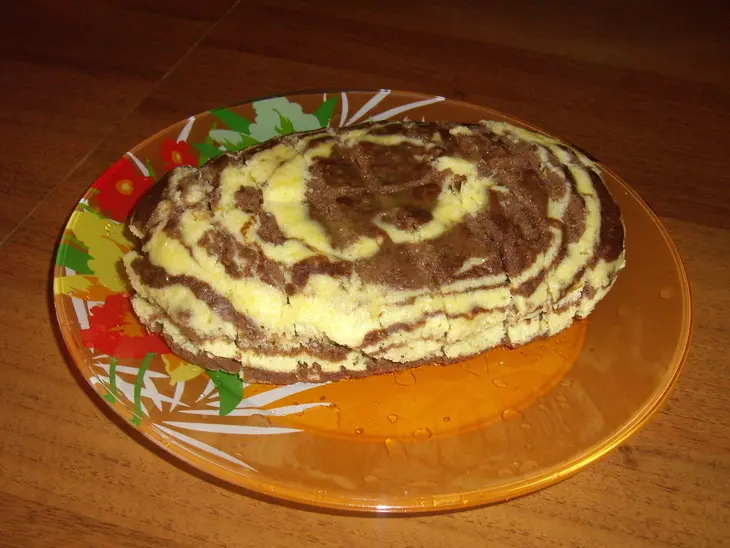 Мраморный кекс (паровой): шаг 2