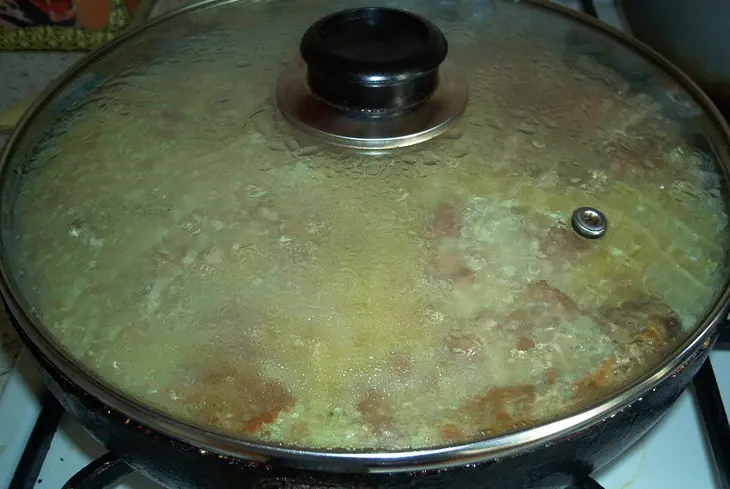 Снова вкусное кюкю (кюкю  с  мясом): шаг 4