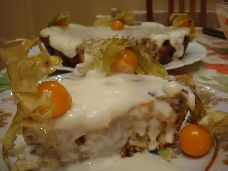 Кекс с изюмом и кремом: шаг 3
