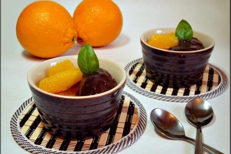 Крем-брюле с мягким апельсиновым шоколадом. кокосовое печенье с вишней.: шаг 18