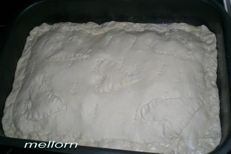 Пирог с зеленой фасолью и двумя видами сыра: шаг 5