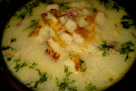 Гороховый суп со сливками и чесноком: шаг 3