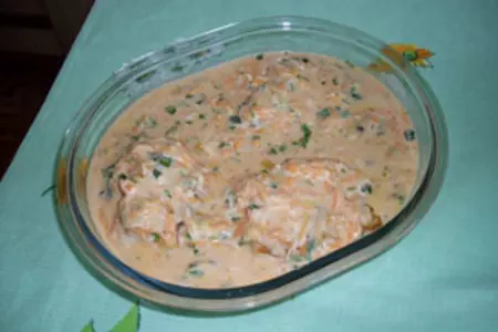 Морской окунь в розовом соусе: шаг 6