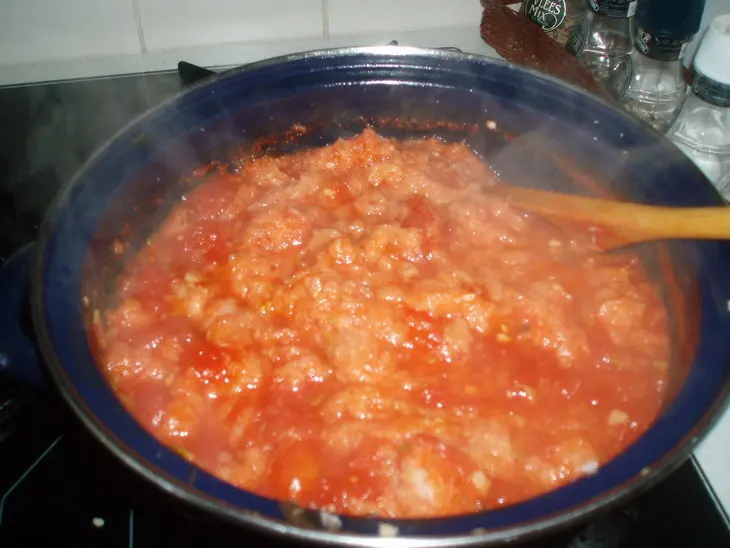 Pappa al pomodoro(суп томатный с хлебом): шаг 4