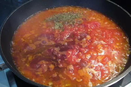 Каннеллони с фаршем, цукини и и фетой под  двумя соусами: шаг 6