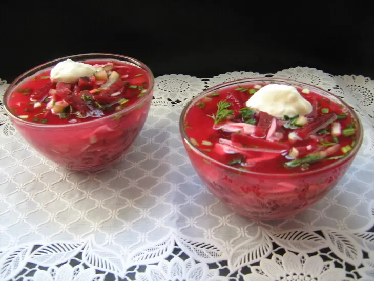 Свекольник холодный с "крабовым" мясом: шаг 3