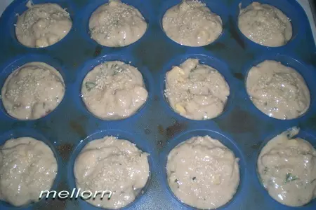 Овсяные кексы с сыром и колбасками: шаг 5