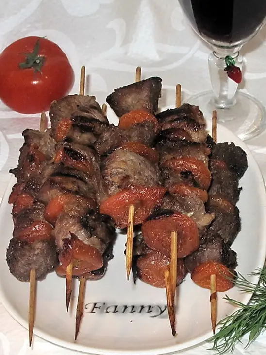 Баранина пряная с курагой на шпажках: шаг 8