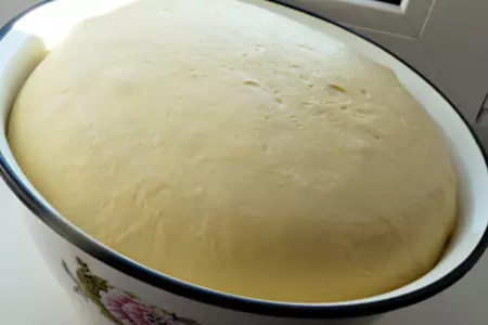 Дрожжевые подушечки с творожной начинкой(лентяйское дрожжевое тесто): шаг 4