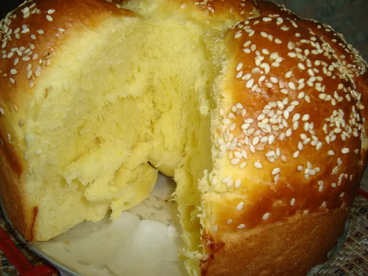 Torta danubio - пирог из булочек с ветчиной и сыром: шаг 6