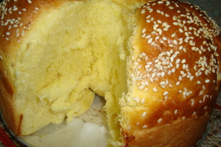 Torta danubio - пирог из булочек с ветчиной и сыром: шаг 6