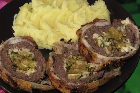 Мясной рулет в одёжке: шаг 9