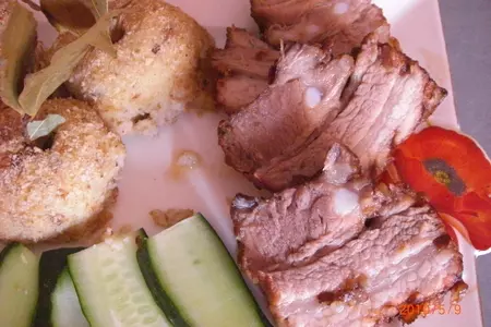 Маринованные рёбрышки с "яблоками печёными"...из картофеля с грибами: шаг 2