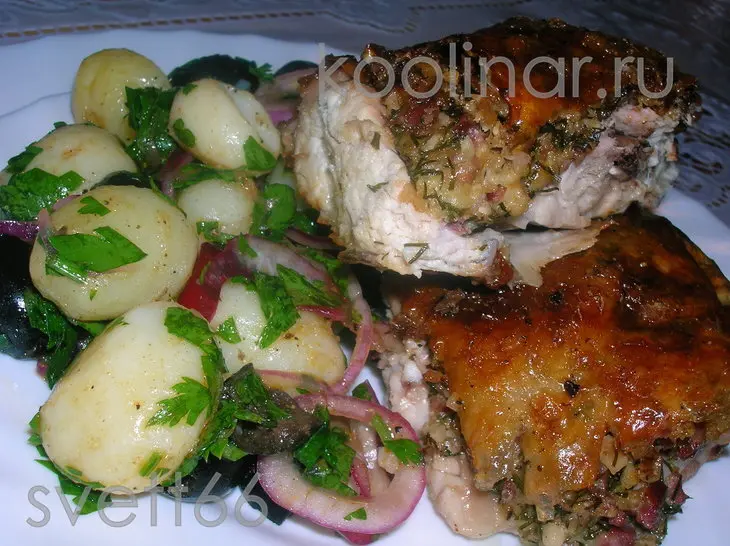 Курица , утепленная сыром и грецкими орехами: шаг 8