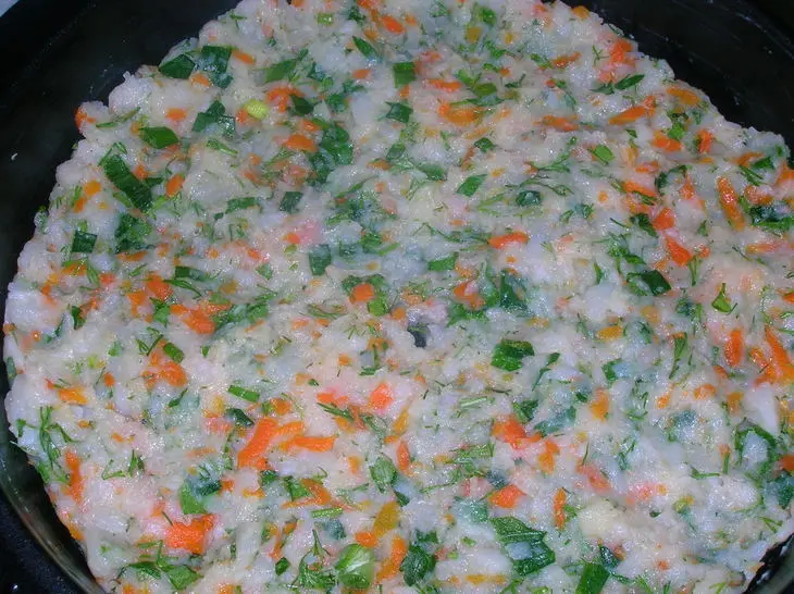 Пестрая рыбная запеканка с овощами и креветками: шаг 5