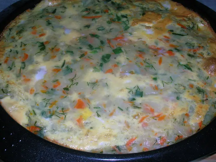 Пестрая рыбная запеканка с овощами и креветками: шаг 7