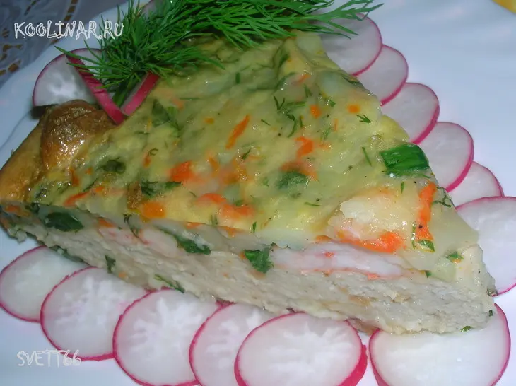 Пестрая рыбная запеканка с овощами и креветками: шаг 8