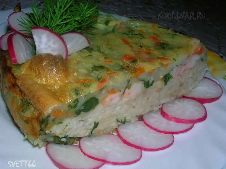 Пестрая рыбная запеканка с овощами и креветками: шаг 9