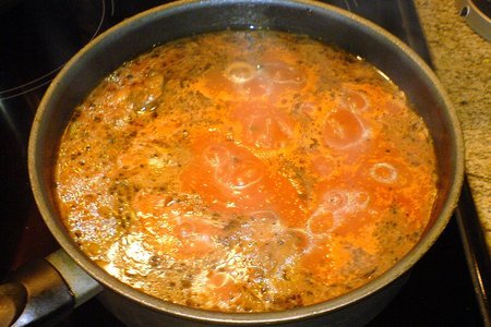 Суп из бычьего хвоста, с томатом, не осветлённый: шаг 7