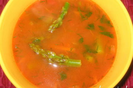 Томатный суп со спаржой: шаг 1