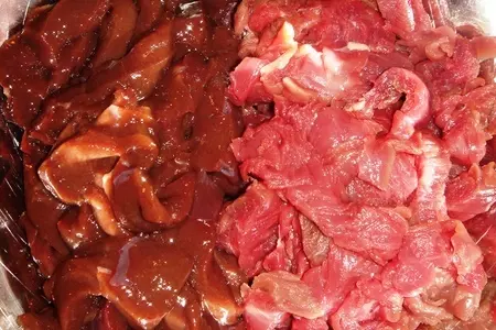 Говядина +печень с кунжутными семечками: шаг 3