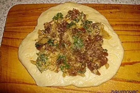 Лепешки с мясом кубдари: шаг 5