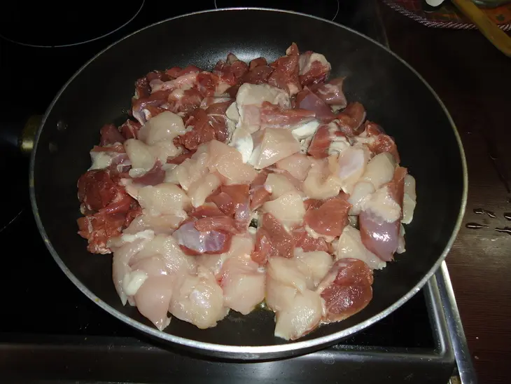 "псевдоплов" с курицей и индейкой, очень нежный и не очень калорийный!))): шаг 4