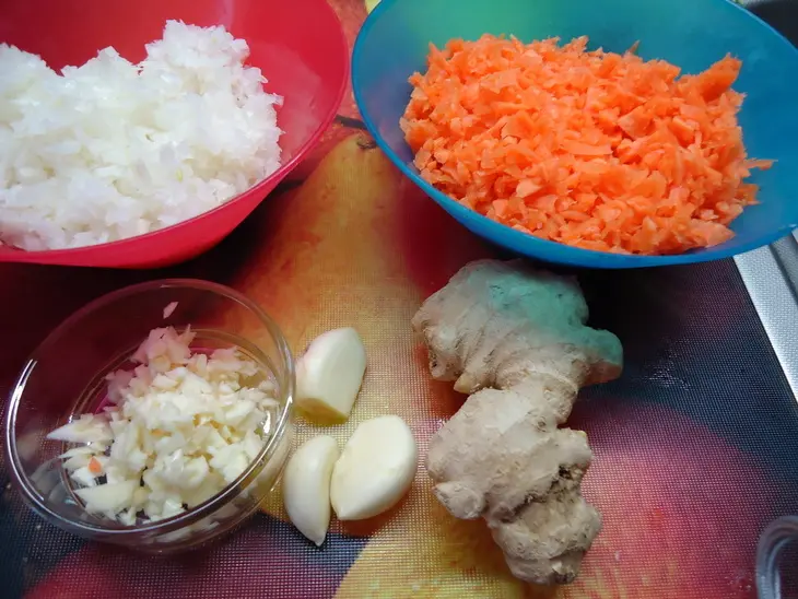 "псевдоплов" с курицей и индейкой, очень нежный и не очень калорийный!))): шаг 5