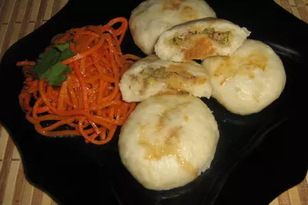 Паровые булочки с мясом и капустой.: шаг 7