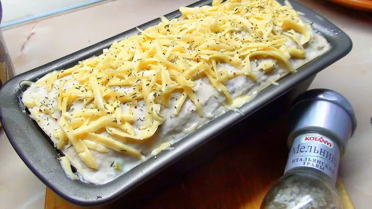 Террин из курицы с фисташками под сырной корочкой.: шаг 11