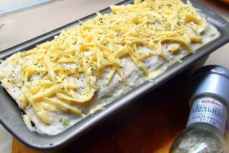 Террин из курицы с фисташками под сырной корочкой.: шаг 11