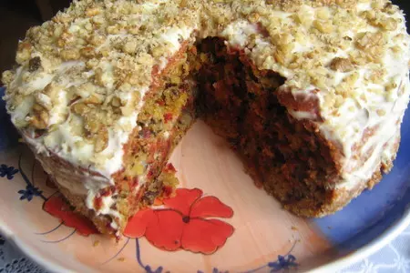 Свекольный торт с грецкими орехами.: шаг 8