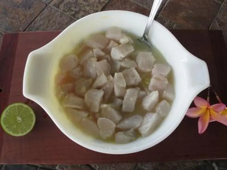 Raw wahoo with lime(рыба в лайме): шаг 4