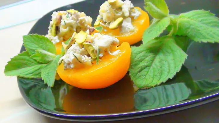 Салат-закуска «персиковое наслаждение».: шаг 2