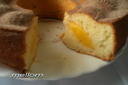 Йогуртовый кекс с персиками: шаг 3