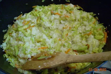 Запеканка "кабачки+кальмары": шаг 4