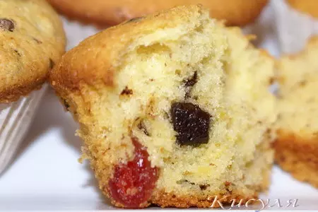 Апельсиновые маффины с цукатами и шоколадной крошкой.: шаг 8