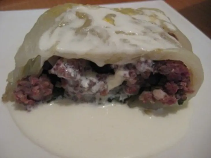 Мясо под капустными листьями: шаг 3