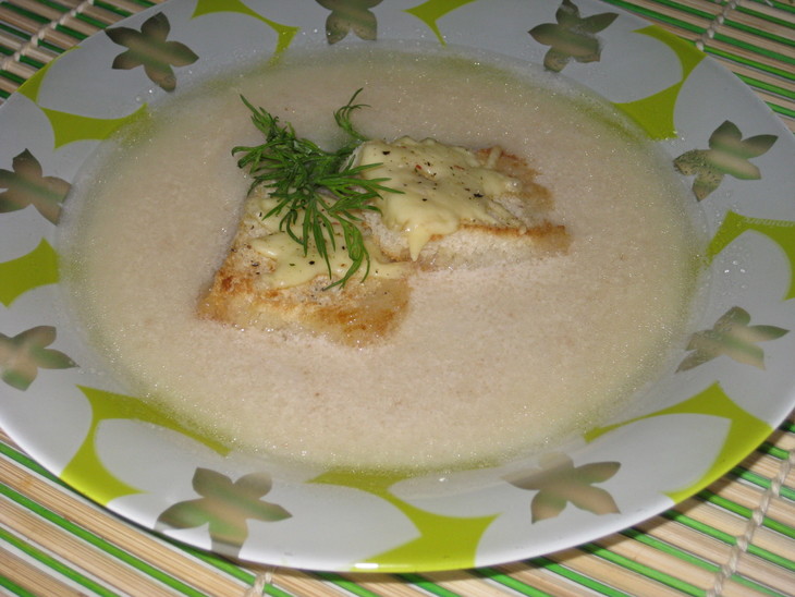 Чесночный крем-суп с беконом: шаг 5
