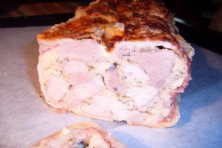 Свинина в беконе с сырным соусом в форме-вaconos sertéshús sajtszósszal őzgerinc formában: шаг 8