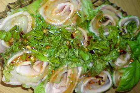 Рулетики из пекинской капусты и ветчины: шаг 8