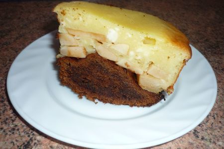Яблочный пирог с творожной заливкой: шаг 3