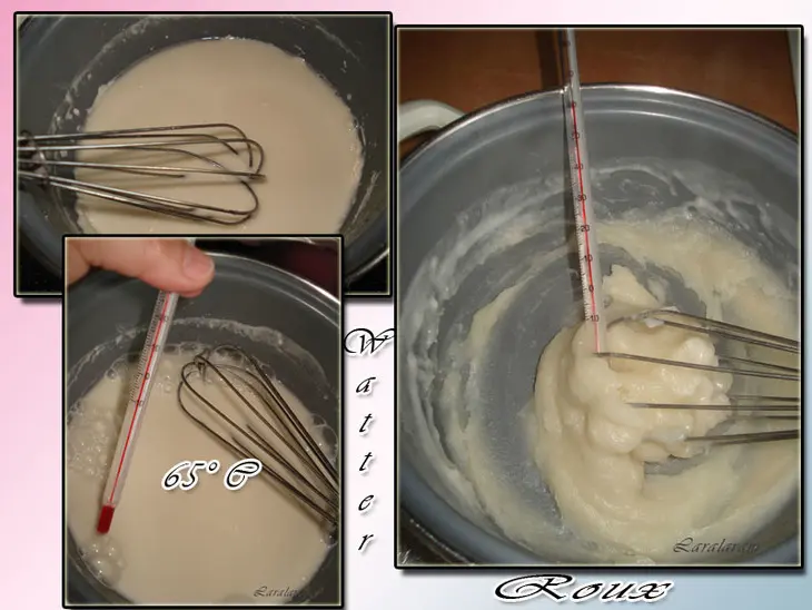 Японские булочки по методу заварки теста "65°-цельсия"  (water-roux sweet bun dough): шаг 1