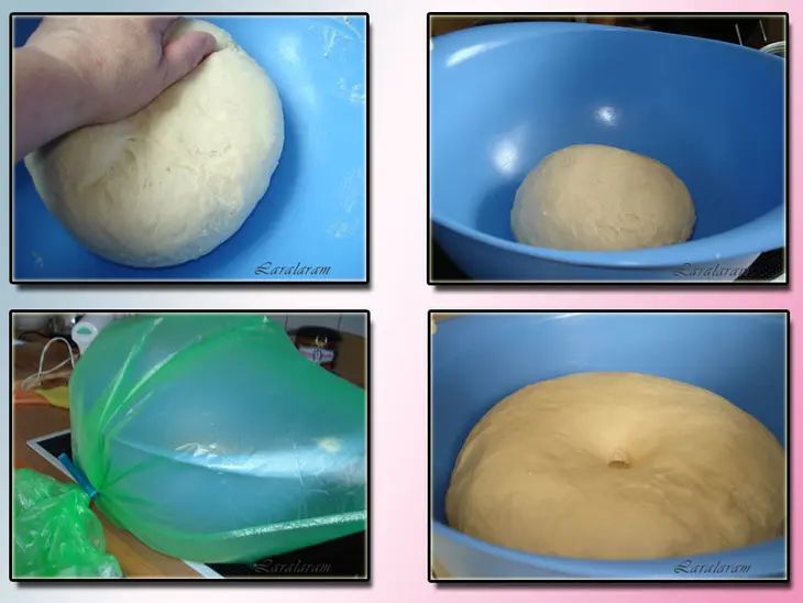 Японские булочки по методу заварки теста "65°-цельсия"  (water-roux sweet bun dough): шаг 3