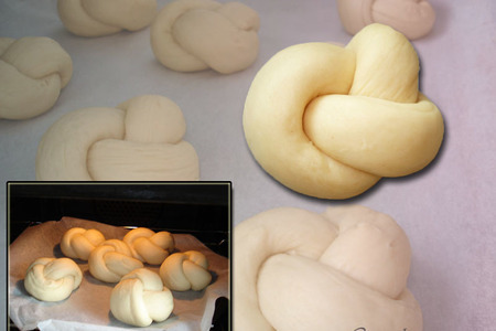 Японские булочки по методу заварки теста "65°-цельсия"  (water-roux sweet bun dough): шаг 10