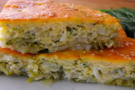 Капустный пирог с молодой капустой: шаг 8