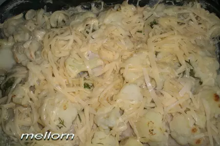 Курочка под сливками с картофелем и цветной капустой: шаг 5
