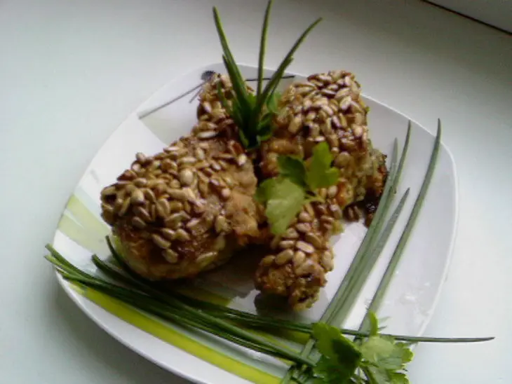 Куриные ножки, запечённые с семечками.: шаг 5