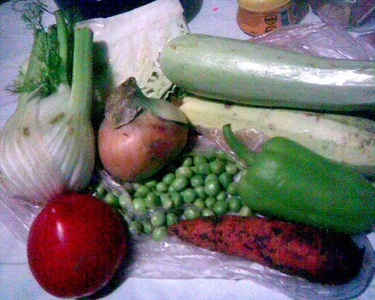 Фасоль, тушеная с фенхелем и другими овощами: шаг 1