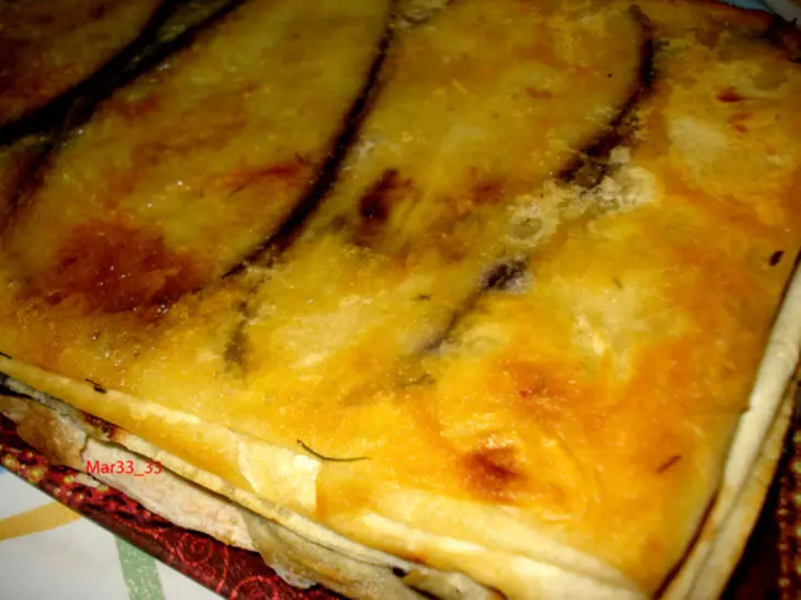 Пирог из лаваша с баклажанами: шаг 7